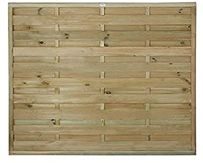 Forest Garden 1.8m x 1.5m Pressure Treated Decorative Europa Plain Fence Panel - Pack of 5