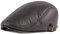 MHGLOVES Leder Schiebermütze Duckbill Schlägermütze Flat Cap,Golfer Hunter Cap Schiebermütze Chauffeurmütze Schirmmütze Schildmmütze Golfermütze Kappe Hut,2 Stück (55-60CM),Braun