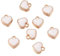 Cheriswelry Lot de 100 mini breloques en forme de cœur blanc en émail plaqué or pour la fabrication de bijoux, bracelets, colliers, boucles d'oreilles, cadeaux de Saint-Valentin