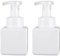 ZEOABSY 2 Stück 250ml Quadrat Leere weiß Seifenspender Schäumende Schaumseifenspender Nachfüllbare Seifenflaschen für Schäumende Flüssigseife Küche Bad Kosmetik Shampoos