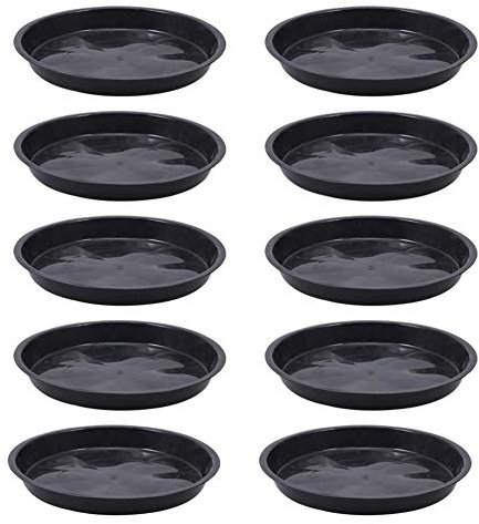 Verliked 10pcs Plantes Soucoupes En Plastique Pot De Fleurs Soucoupe Pot De Plantes Pour Plantes De Jardin D'intérieur Et D'extérieur Le noir 30 cm x 30 cm x 3,4 cm