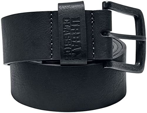 Urban Classics Unisex Leather Imitation Belt darkgrey, L