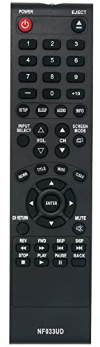 Replacement Remote Control NF033UD Commander fit for Emerson TV LCD HDTV DVD Combo LD190EM2 RLD190EM1 LD190EM1 LD320EM2 RLD190EM2 LD260EM2