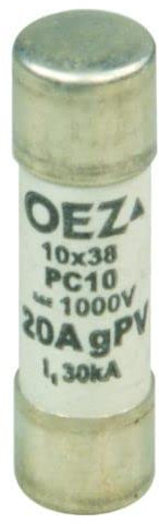 In: 2A Ampere 5 Stück Zylinderische Keramik-Sicherung, DC bis 1000V, Größe 10x38 mm, Charakteristik gG, PC10