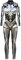 SEAUR Halloween Kostüm Damen Roboter Cosplay Catsuit Overall Knochen Anzug Karneval M