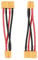 LINSYRC 2pcs XT60 Plug Parallel Connector Cable 1-Female to 2-Male Adapter Splitter 12AWG 10CM Cable for RC Lipo battery