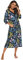 Verve Jelly Womens Zip Up Robe Long Robe Full Length Bathrobe Long Sleeve House Coat Loungewear with Pockets Navy Blue M