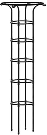 Mokylor 72.8 inch Garden Obelisk Trellis for Climbing Plants, Decorative Vertical Umbrella Trellis Tower Frame Outdoor Flower Support Cage Climbing Stand Rack for Vines Rose