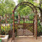 Arche de Jardin en Bois avec Porte, tonnelle de pergola Robuste, Facile à Assembler, Arche d'escalade pour Plantes à Fleurs, pelouse extérieure (1,4 m)