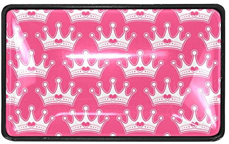 Schubladengriff, Prinzessinnen-Krone mit Herzen, Möbelgriffe für Kommode, Küchenschränke, Kleiderschrank, Rosa, 4 Stück