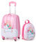 DREAMADE 2 TLG. Kinderkoffer & Rucksack, 16” +12” Kinderkofferset, Kindertrolley Kindergepäck, Handgepäck Reisegepäck Hartschalenkoffer für Kinder (Einhorn, 16 Zoll +12 Zoll)