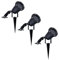 Ledvion - 3X Spots à Piquer LED, Aluminium, IP65, Support GU10, 1M de Câble, Projecteur LED, Spots de Jardin