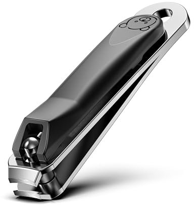 FVION Coupe Ongles Bébé/Enfant, Petit Coupe-Ongles en Acier Inoxydable, Coupe Ongle Sûr et Précis Avec Lime Intégrée pour Nouveau-Nés, Baby Nail Clippers (Noir)