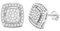 Dochais Ohrringe Silber 925 für Damen Herren, 14K Gold/Weißgold Quadratische Ohrstecker, Diamant Ohrring Ohrstecker Gold, Hypoallergene Ohrstecker Ohrschmuck Geschenk für Männer Damen Jungs
