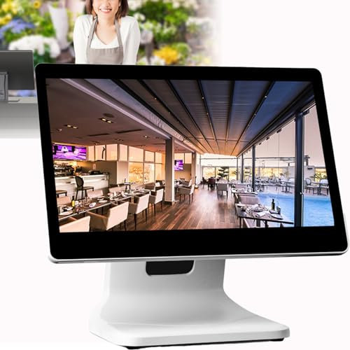 WDDEYYDS Registrierkasse Kassensystem 1366 * 768 Auflösung Touchscreen-Registrierkasse SSD 64GB Touchscreen Monitor für Kasse Restaurant PC POS USB VGA