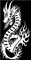 Samunshi® Wandtattoo Drache Wandsticker Motiv 150 15 x 30cm weiß
