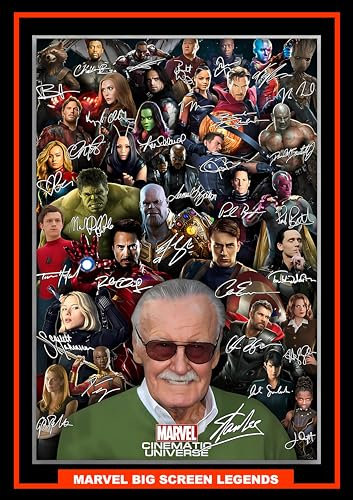 SIGNED BY THE STARS Stunning Quality All Time Marvel greatest movie characters Signed/Autographed Print. Spiderman, Iron Man, Thor etc etc (A4 Print 29.7cm x 21cm)