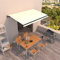 Rantry Toldo retráctil automático Crema 400x350 cm Terraza Exterior Toldos Cortavientos Toldo para Patio Balcon Jardin
