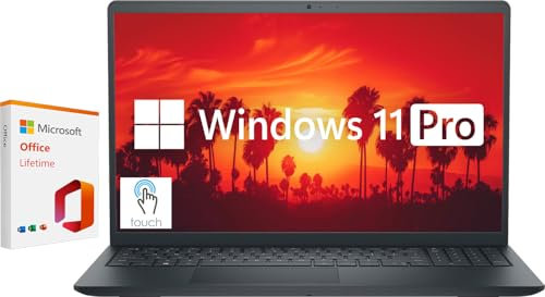 Dell Inspiron 15.6 Touchscreen Laptop Computer, Windows 11 Pro Laptop 32GB RAM 1TB SSD, Intel Core i5-1155G7 Processor, FHD 1920 x 1080 LED Display, Microsoft Office Lifetime License, Carbon Black