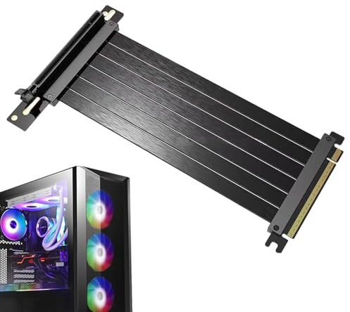 Moxeupon PCIE 4.0 Riser PCIE Montagekabel, GPU-Verlängerungskabel, flexible PCIE-Verlängerung, Riser GPU, hohe Geschwindigkeit, rechtwinklige Grafikkartenverlängerung für die Reparatur von Geräten