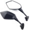 Motorrad Außenspiegel Motorrad-Rückspiegel Für Kawasaki Für Ninja Für 250R Für EX250 2008 2009 2010 2011 2012 Für Ninja Für 650R Für ER6F 2006-2019 Schwarz Lenker Endspiegel(Schwarz)