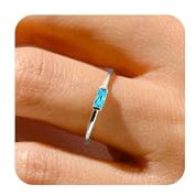 ZHESHY Ring Gold Silber für Damen Geburtsstein 14K Vergoldet Ringe mit Zirkonia goldene Stapelringe Daumenring Hypoallergene für Frauen Mädchen Geburtstag Personalisiertes Geschenk Größe 52-64