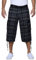 X RAY Lange Cargo-Shorts für Herren, mit Gürtel, 45,7 cm Schrittlänge unterhalb des Knies, mehrere Taschen, 3/4-Caprihose (große und hohe Shorts für Herren), Plaid Charcoal, 28