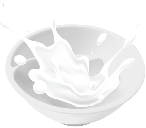 Anti Soggy Cereal Bowls, Separated Anti Soggy Snack and Dip Bowls, Cereal Bowl Separate Milk, Partitioned Versatile Cereal Bowl, No Soggy Cereal Bowl Divided Milk, for Snack Milk Topping
