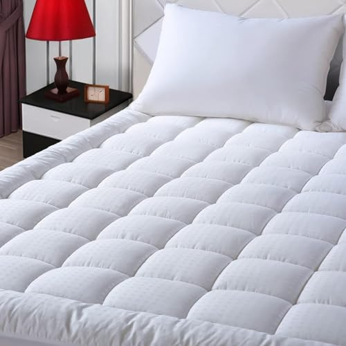 Northern Luxe 10cm Deep Mattress Topper, Box Stitched Quilted Microfiber, Hypoallergenic, Soft & Breathable,Hotel Quality Comfort, Elasticated Straps for Secure Fit, Machine Washable (Single)