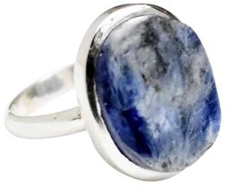 Natürlicher Blauer Kyanit Edelstein Ring 925 Sterling Silber Ring Handarbeit Ring für Frauen Roh Kyanit Boho Schmuck Geburtstagsgeschenk für Sie Statement Ring