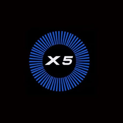 MKNHCGSZ Luce di Benvenuto della Porta del LED Decora per BMW X5, Luci Proiettore Porta di Logo 2PCS Illuminazione Sottoscocca Ingresso Lampada Emblema,E