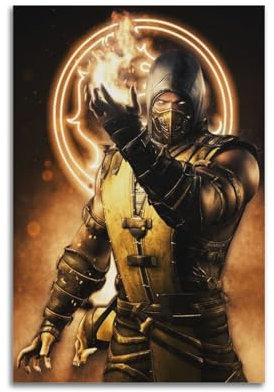 UWASCISF Mortal Kombat 2021 Spielposter, dekoratives Gemälde, Leinwand, Wandposter und Kunstdruck, moderne Familienschlafzimmer-Dekoration, Poster, 20 x 30 cm