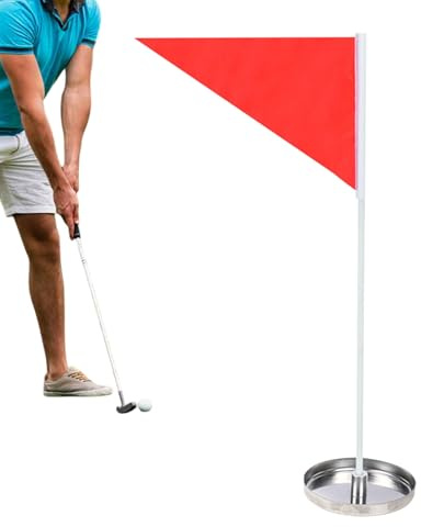 Ahuuen Golf-Loch-Becher und Flagge, Trainingshilfe für den Indoor Putter, Puttfähigkeiten Verbesserer Für Erwachsene Drinnen Draußen Rasen Garten Turniere Heimtraining