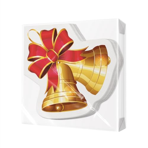 PAW - Weihnachten Airlaid Servietten | 10 Stück | Perfekt für Weihnachten, Winter, Feiertage | Originalform Heiligabend Tischdekoration | Airlaid-Servietten Stoffähnlich - Weihnachtsglocke