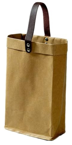 Mobestech Weinflaschentasche aus Kraftpapier Robuste Geschenktüte für Rotweinflaschen Weinverpackungstasche mit Verstärkten Griffen für Weihnachten und Partys