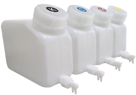 IYBYNYHN 4 Stück 220 ml Leere Tintenpatrone für Eco-Solvent-Drucker-Tintenversorgungssystem, kompatibel mit Mimaki Roland Mutoh VS300 BN-20(4tank Double interfa)