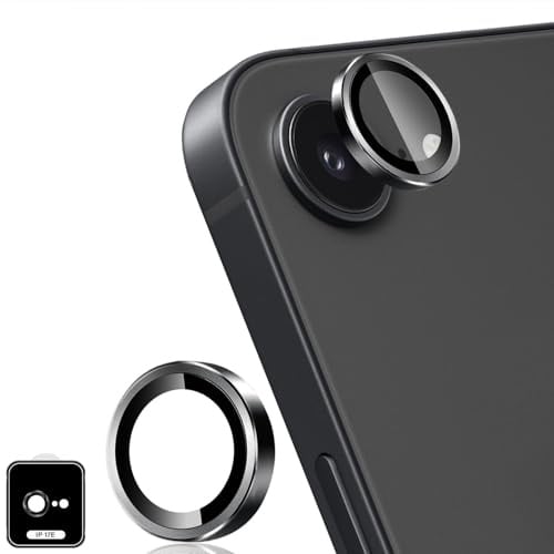 Holilo Kameraschutz für iPhone 17e für Panzerglas Kamera Schutzfolie, 2 Satz/6 Stück Anti-Kratzen 9H Härte LinseBlasenfrei Displayschutzfolie Hartglas Kameraschutz- Schwarz