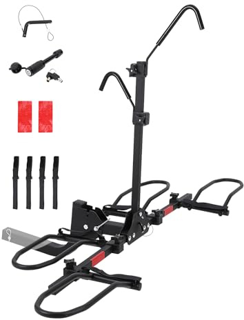 Porte Vélos pour 2 Vélo Porte Véio Voiture Attelage ArrièRe Support Pliable Compatible Vélos éLectriques et Fat Bikes Jusqu’à 180kg Porte Voitures en Acier Système Anti Balancement SUV Pickup Camion