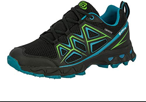 Brütting Herren Power Trekking-& Wanderhalbschuhe, Schwarz Petrol Grün, 44 EU
