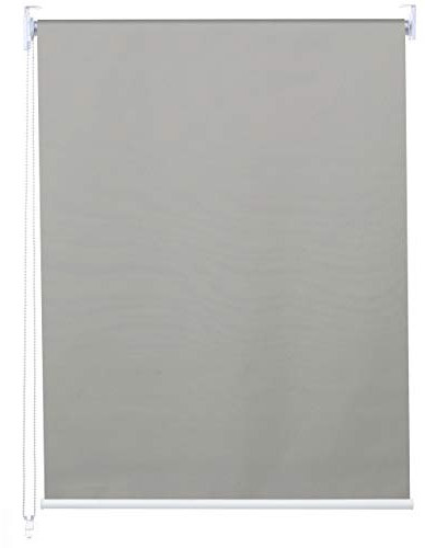 Rollo HWC-D52, Fensterrollo Seitenzugrollo Jalousie, 100x160cm Sonnenschutz Verdunkelung Blickdicht - grau