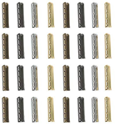 80Stücke DIY Schnürsenkel Köpfe Kupfer Bullet Shaped Tipps für Reparatur und Verschönerung Farben Glatte Enden für Frayed Schnürsenkel