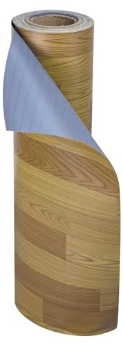 OLIVO.Shop Tappeto PVC Effetto Legno Rivestimento Pavimenti in PVC Vinile Pavimento al Metro Design Legno Impermeabile, Rotolo Facile da Tagliare 1 Metro (Brown, 1x3m)