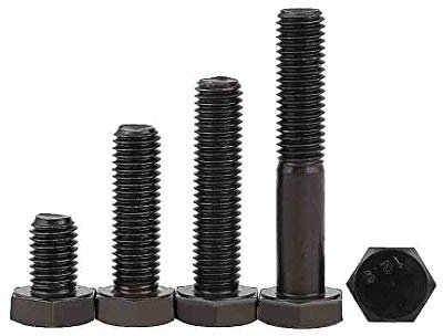 Dreneco Viti a Testa Esagonale in Grado di 12.9 Acciaio al carbonio Nero, Bulloni a Testa Esagonale M12×130mm,1 pcs