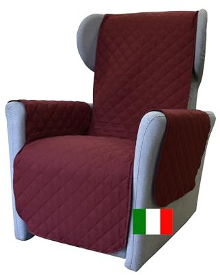 Moonange - 1-Sitzer Sesselbezug mit Armlehnen - 55 cm Sitzfläche - Wasserfester Sesselbezug - rutschfest - Fleckenschutz - Wendbar - Kratzfest - Frostschutz - Bordeaux