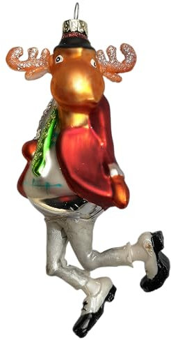 Fancy Elch Mann Hirsch Weihnachtsbaumkugel Glas Christbaumschmuck Weihnachten