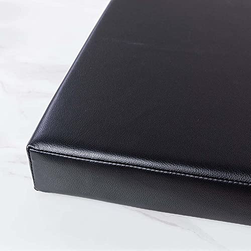 Galette de chaise carrée étanche 40 cm en rotin pour chaise de jardin en cuir résistant à l'eau pour extérieur, terrasse, salle à manger, noir 40 x 40 x 5 cm