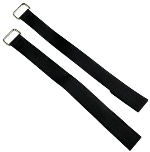 Pack of 2 Heavy Duty Metal Buckle Hook and Loop Strap Fastener Cable Ties re-usable Straps (4cmx70cm)