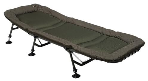 Prologic Inspire Relax Karpfenbett - Liegesessel, Grün-Braun, Air-Tex, 6 Beine, 210x85cm, 140kg Belastbarkeit