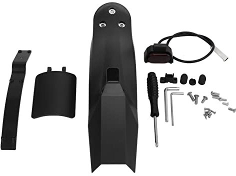 Ejoyous Kotflügel Hinten, Elektroroller Verdicken Kotflügel Hinten Spritzschutz Scooter Reifen Kotflügel Hinten Rücklicht Kit mit Nummernschildhalter für M365/1S/PRO,