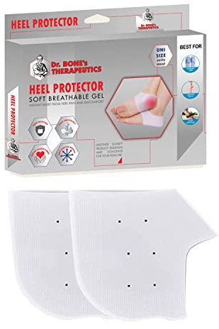 Heel Protectors, Silicone Gel Heel Protector for Plantar Fasciitis Relief, Breathable Gel Heel Cups, Heel Cups, Heel Protector for Blister, Heel Cushion Sleeves Relieve Heel Spur, Heel Pain - 2 Pcs